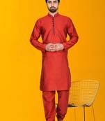 Men' silk kurta churidar set