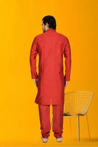 Men' silk kurta churidar set