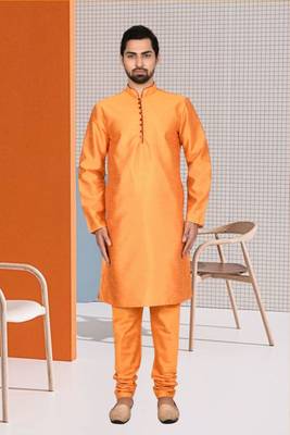 Men' silk kurta churidar set 1