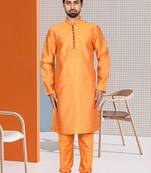 Men' silk kurta churidar set