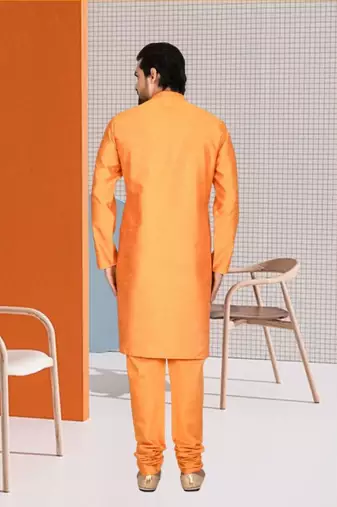 Men' silk kurta churidar set