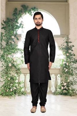 Men' silk kurta churidar set 1