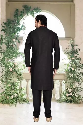 Men' silk kurta churidar set