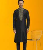 Men' silk kurta churidar set