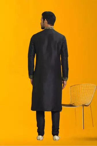 Men' silk kurta churidar set
