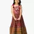 girl's shoulder straps pink navratri dress