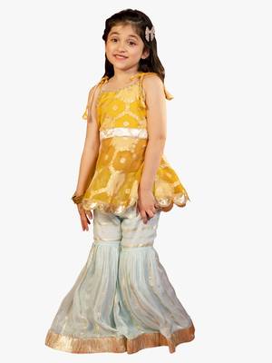 girl's yellow floral sarara set 1