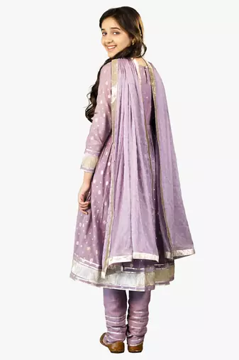 girl's iris anarkali suit set (set of 3)