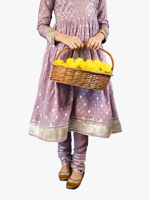 girl's iris anarkali suit set (set of 3) 4