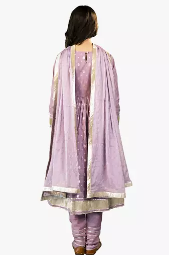 girl's iris anarkali suit set (set of 3)