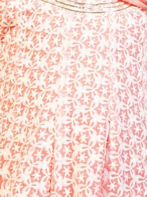 Jilmil girl's neon pink chikankari suit (set of 3) 3