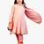 Jilmil girl's neon pink chikankari suit (set of 3)