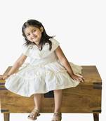 girl's off-white twilight dress