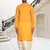 Yellow plain cotton full sleeve kurta and dhoti set for men