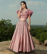 Onion pink pleated skirt set