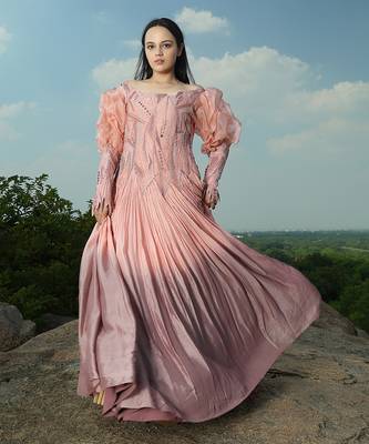 Valentine pink ombre gown 1
