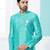 off_white Jackard Digital printed With Thred work indo-western sherwani