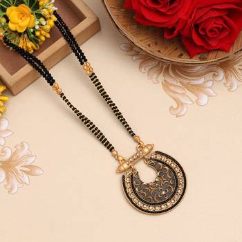 White color long mangalsutra 1