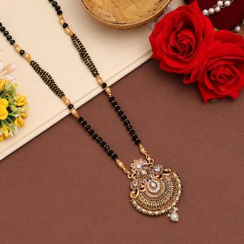 Gold color long mangalsutra 1