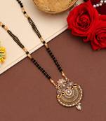 Gold color long mangalsutra