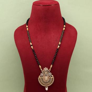 Gold color long mangalsutra 2