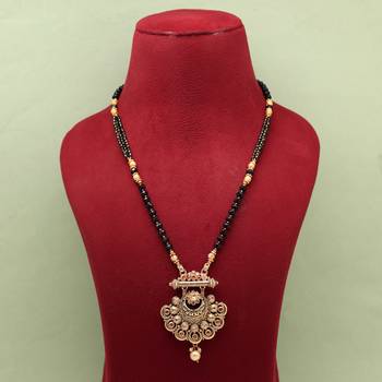 Gold color long mangalsutra 2