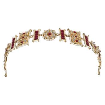 Traditional Floral Kundan Pearl Studded Rajasthani Sheeshphool Matha Patti/Sheeshpatti for Women  2