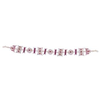 Traditional Floral Kundan Pearl Studded Rajasthani Sheeshphool Matha Patti/Sheeshpatti for Women  3