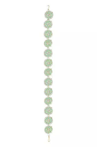Traditional Floral Kundan Pearl Studded Rajasthani Sheeshphool Matha Patti/Sheeshpatti for Women 