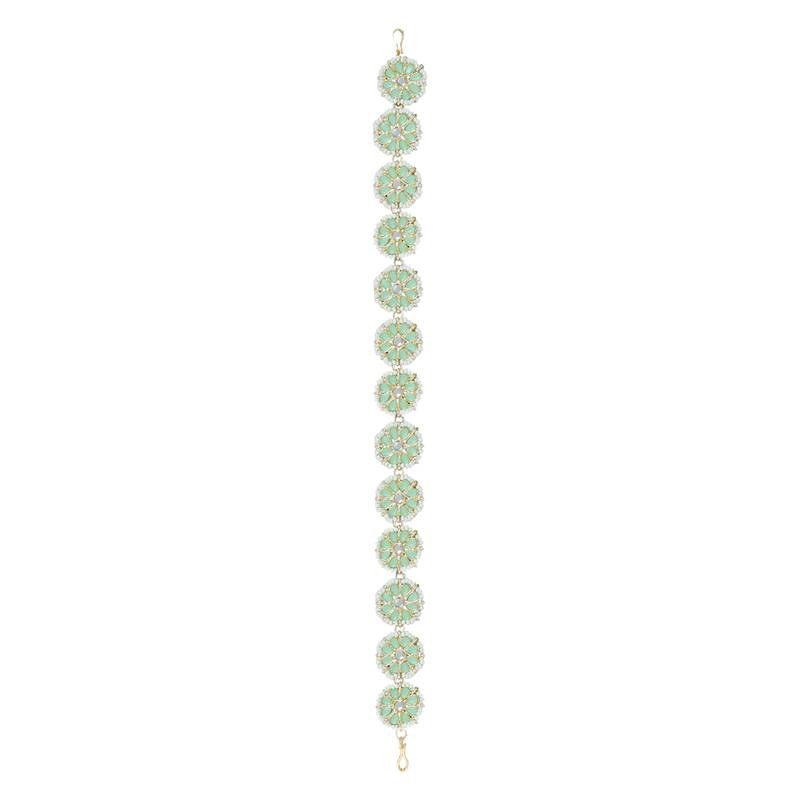 Traditional Floral Kundan Pearl Studded Rajasthani Sheeshphool Matha Patti/Sheeshpatti for Women 