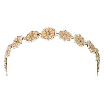 Traditional Floral Kundan Pearl Studded Rajasthani Sheeshphool Matha Patti/Sheeshpatti for Women  1