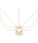 Traditional Floral Kundan Pearl Matha Patti Sheeshpatti For Women/Girls 
