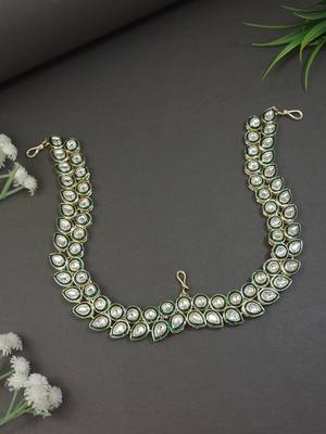 Traditional Meenakari Kundan Handcrafted Sheeshphool Matha Patti Sheeshpatti For Women/Girls  1