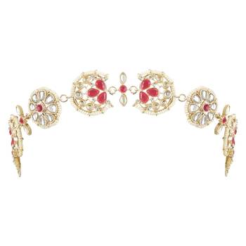 Traditional Floral Kundan Pearl Sheeshphool Matha Patti Sheeshpatti For Women/Girls  2