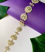 Traditional Floral Kundan Pearl Sheeshphool Matha Patti Sheeshpatti For Women/Girls 