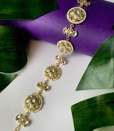 Traditional Floral Kundan Pearl Sheeshphool Matha Patti Sheeshpatti For Women/Girls 