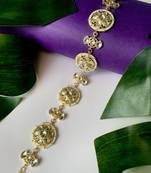 Traditional Floral Kundan Pearl Sheeshphool Matha Patti Sheeshpatti For Women/Girls 
