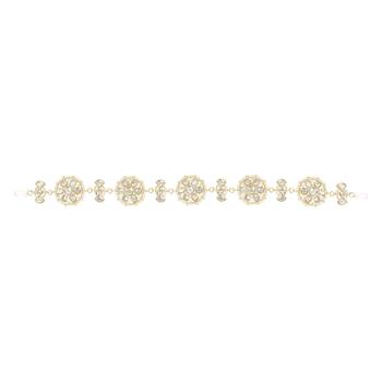 Traditional Floral Kundan Pearl Sheeshphool Matha Patti Sheeshpatti For Women/Girls  3