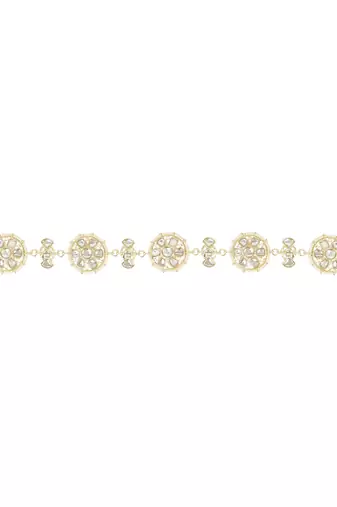 Traditional Floral Kundan Pearl Sheeshphool Matha Patti Sheeshpatti For Women/Girls 