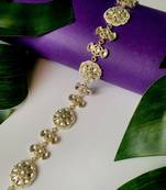 Traditional Floral Kundan Pearl Sheeshphool Matha Patti Sheeshpatti For Women/Girls 
