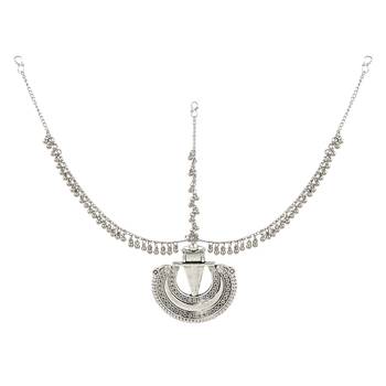 I Jewels Silver Oxidised Mathapatti with Ghungroo Embellishments for Women and Girls (T2121OX) 3