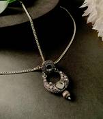 Silver Oxidised Mirror Work Mathapatti for Women and Girls 