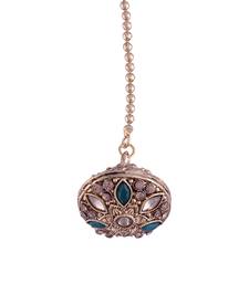 Rajasthani/Rajputi Kundan Pearl Studded Borla Matha Patti Maang Tikka for Women 