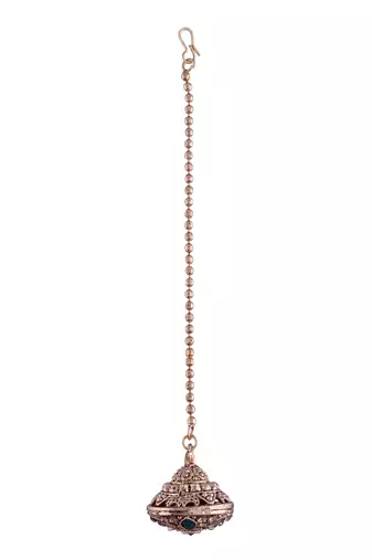 Rajasthani/Rajputi Kundan Pearl Studded Borla Matha Patti Maang Tikka for Women 