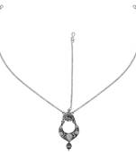 Silver Oxidised Mirror Work Mathapatti for Women and Girls 