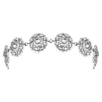 Traditional Floral Kundan Pearl Sheeshphool Matha Patti Sheeshpatti For Women/Girls  1