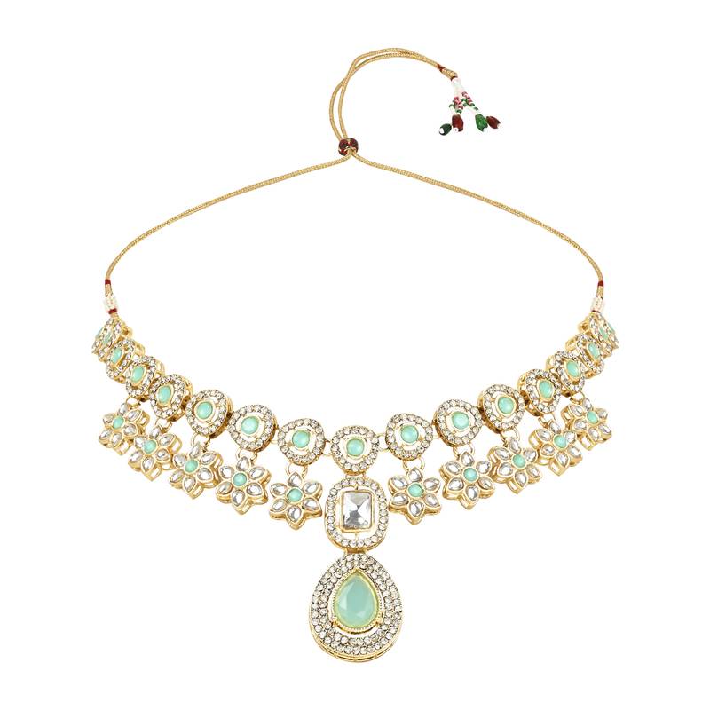 Latest Stylish Traditional Kundan Necklace Jewellery Set