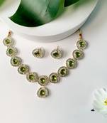 Traditional Handcrafted Stone Kundan Choker Necklace Jewellery Set With Earrings