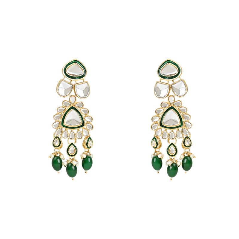 Traditional Pearl Kundan Necklace Jewellery Set With Earring Maang Tikka Set