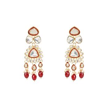 Traditional Pearl Kundan Necklace Jewellery Set With Earring Maang Tikka Set 3